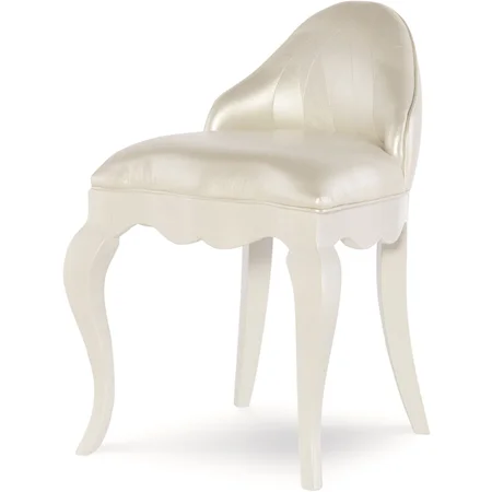 Desk Chair with Pearlized Upholstery